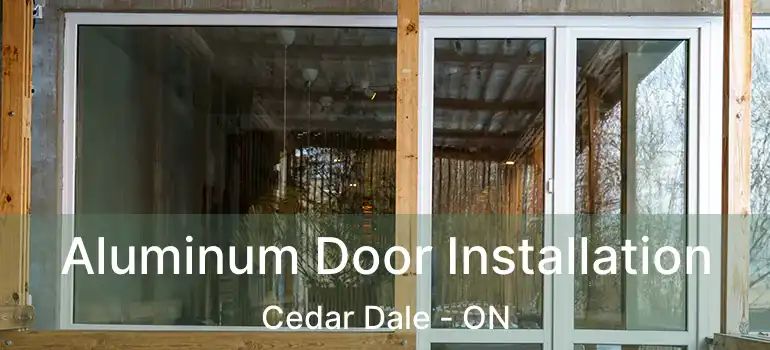 Aluminum Door Installation Cedar Dale - ON