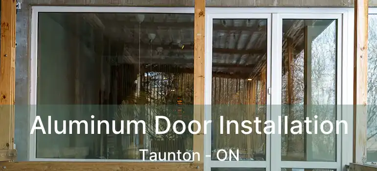 Aluminum Door Installation Taunton - ON