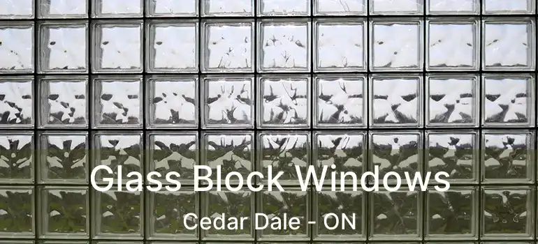 Glass Block Windows Cedar Dale - ON