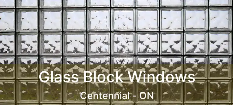 Glass Block Windows Centennial - ON