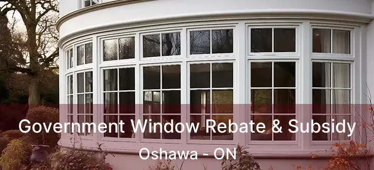 Government Window Rebate & Subsidy Oshawa - ON