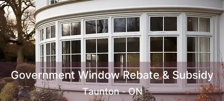  Government Window Rebate & Subsidy Taunton - ON