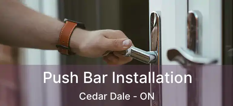  Push Bar Installation Cedar Dale - ON