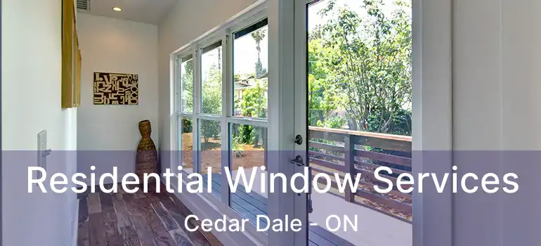 Residential Window Services Cedar Dale - ON
