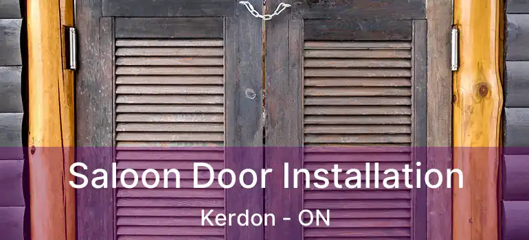 Saloon Door Installation Kerdon - ON