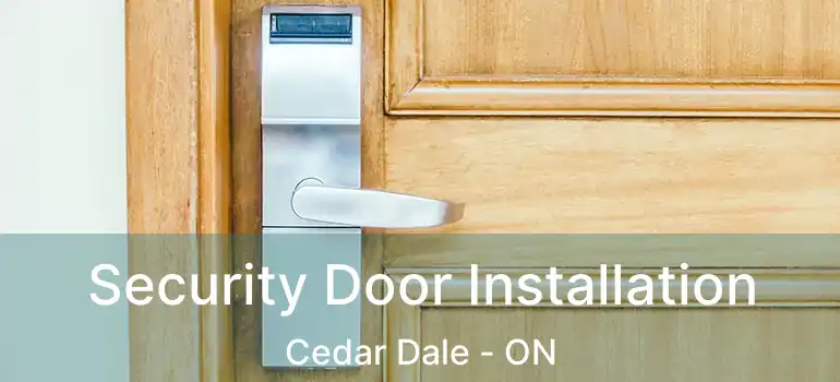 Security Door Installation Cedar Dale - ON