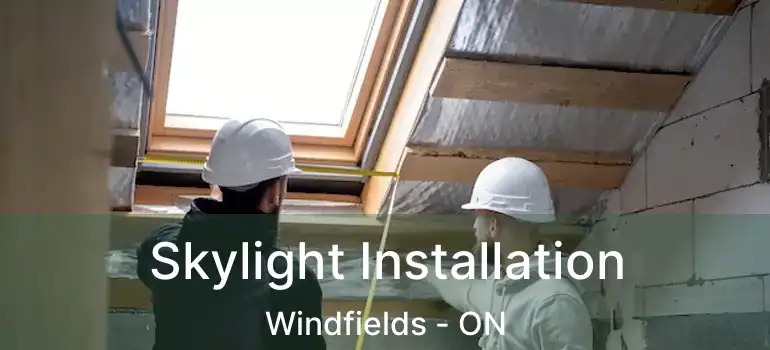 Skylight Installation Windfields - ON