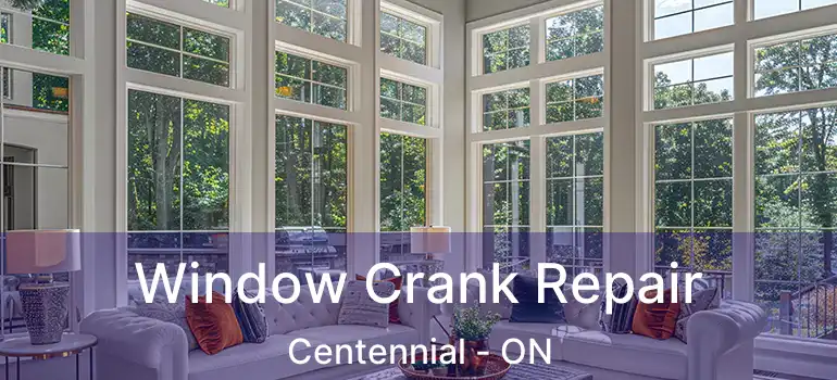 Window Crank Repair Centennial - ON