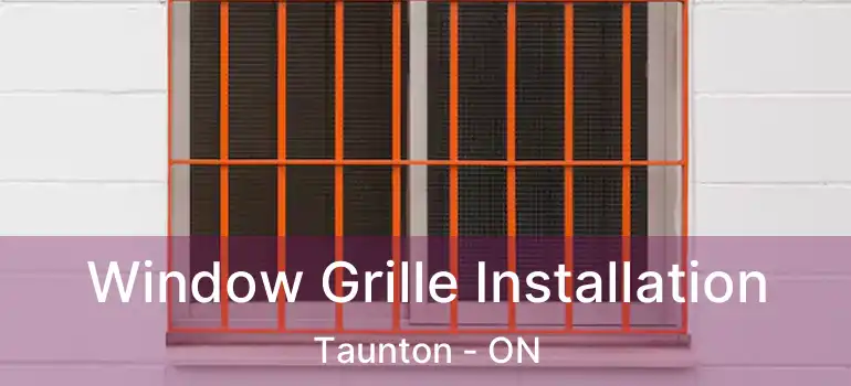 Window Grille Installation Taunton - ON
