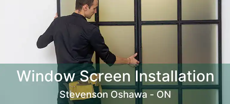  Window Screen Installation Stevenson Oshawa - ON